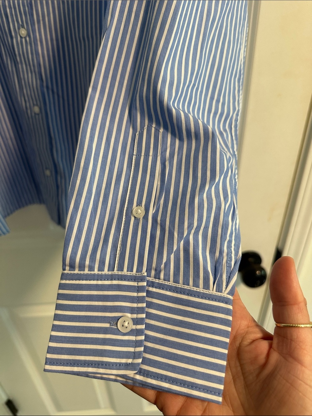 NWT J.Crew Jules Club-Collar Shirt in Striped Cotton Poplin size 14 - Picture 10 of 14